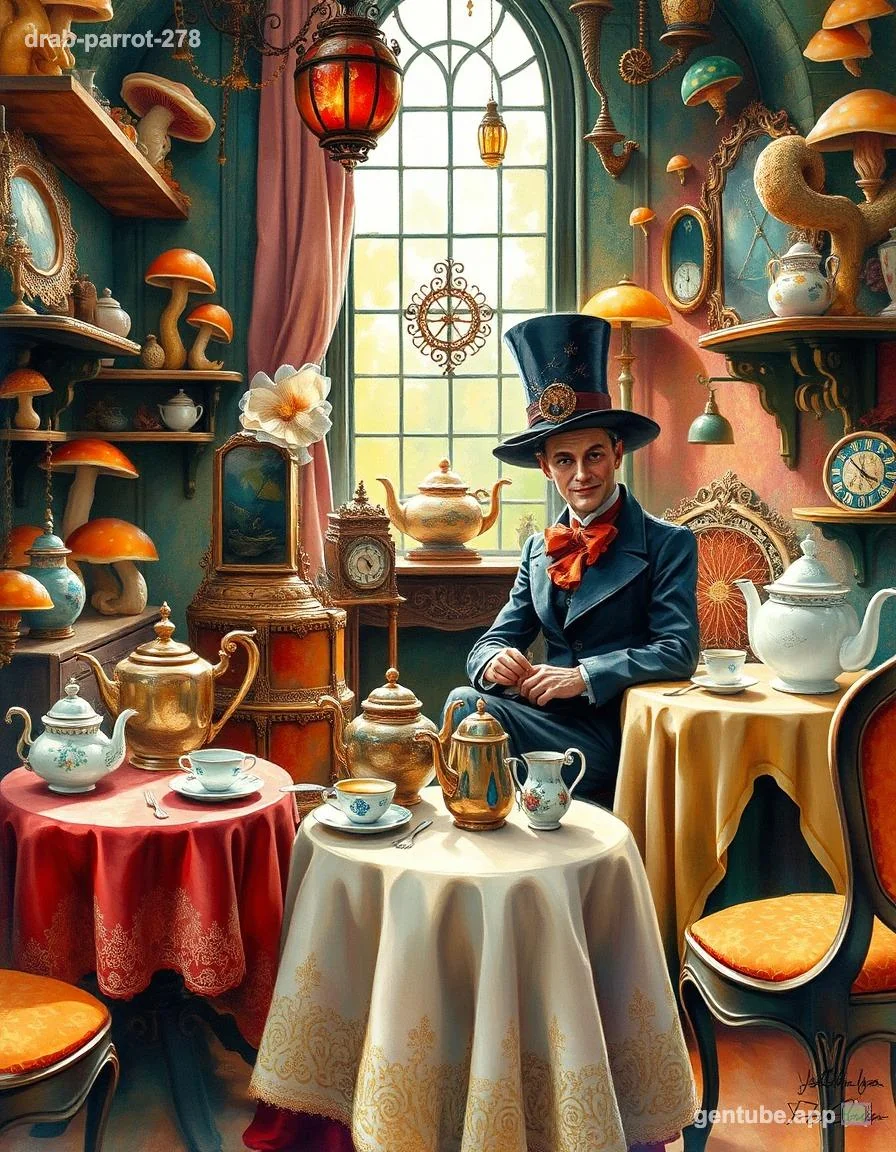 The Tea Room Host | Painterly Whimsy by drab-parrot-278 (1440x2560) picture 1 of 1