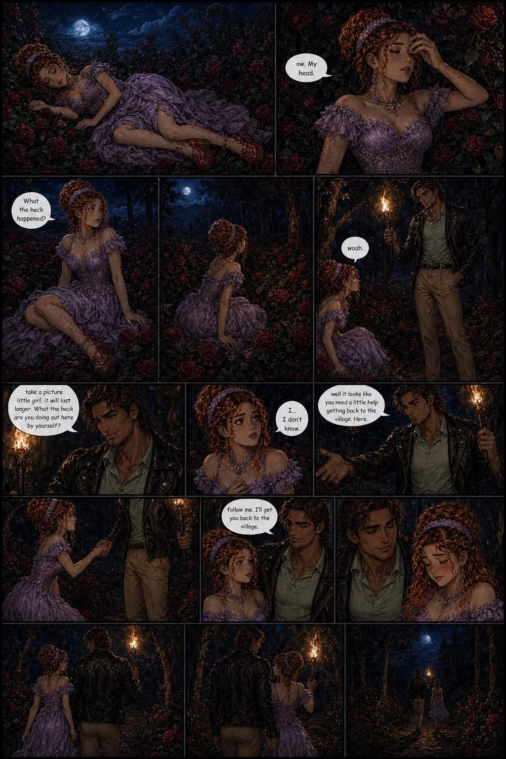 The Human Heart of A Vampire Princess Comic Book Story (Cover Art and Pages 1-16/35) picture 1 of 16