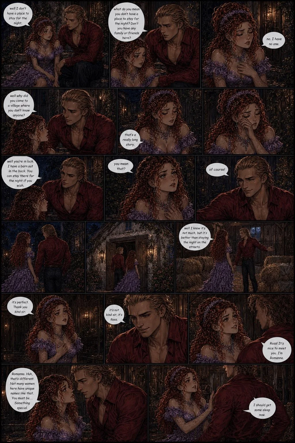 The Human Heart of A Vampire Princess Comic Book Story (Cover Art and Pages 1-16/35) picture 2 of 16