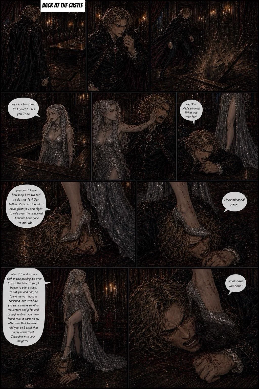 The Human Heart of A Vampire Princess Comic Book Story (Cover Art and Pages 1-16/35) picture 4 of 16