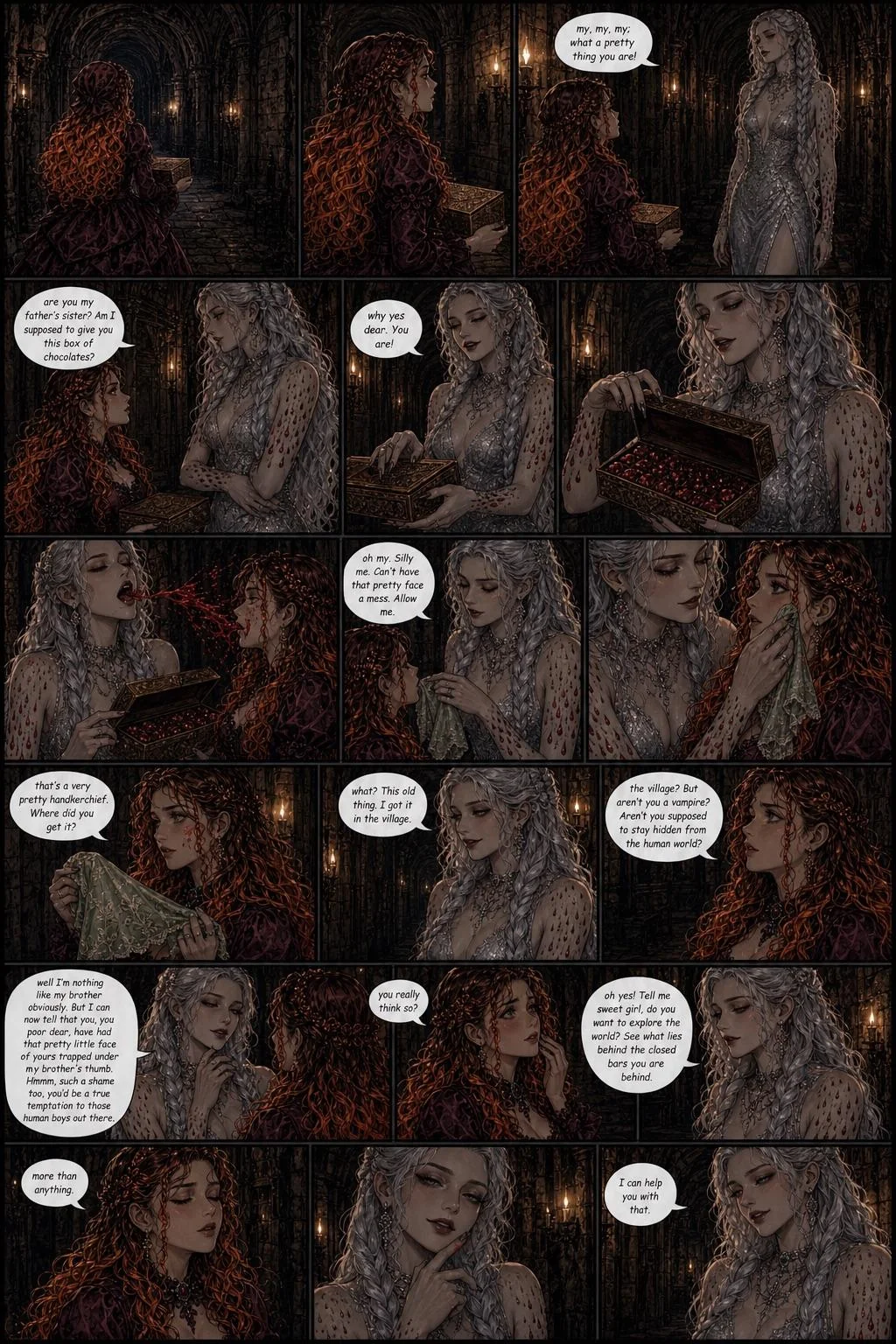 The Human Heart of A Vampire Princess Comic Book Story (Cover Art and Pages 1-16/35) picture 6 of 16