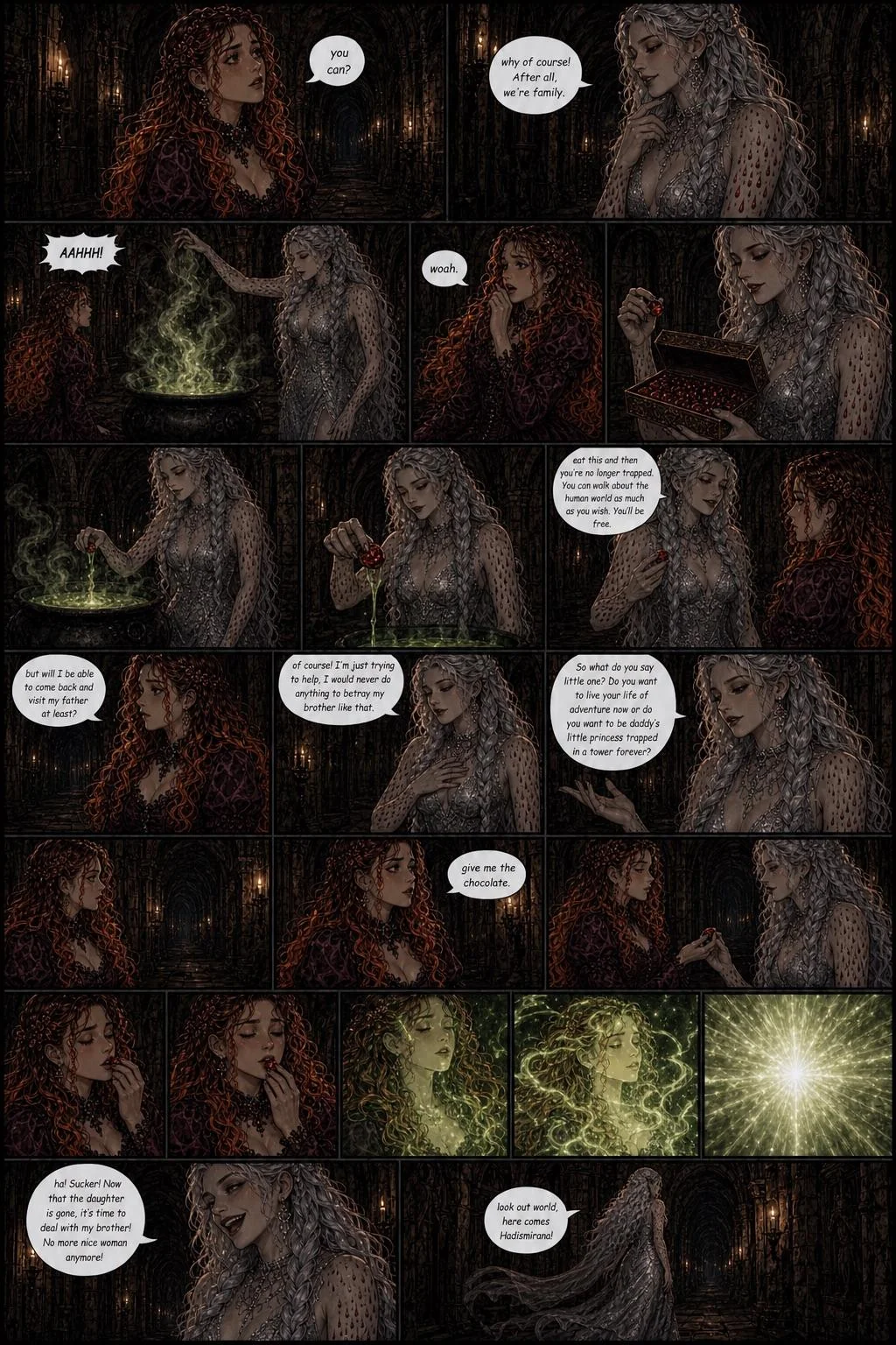 The Human Heart of A Vampire Princess Comic Book Story (Cover Art and Pages 1-16/35) picture 7 of 16