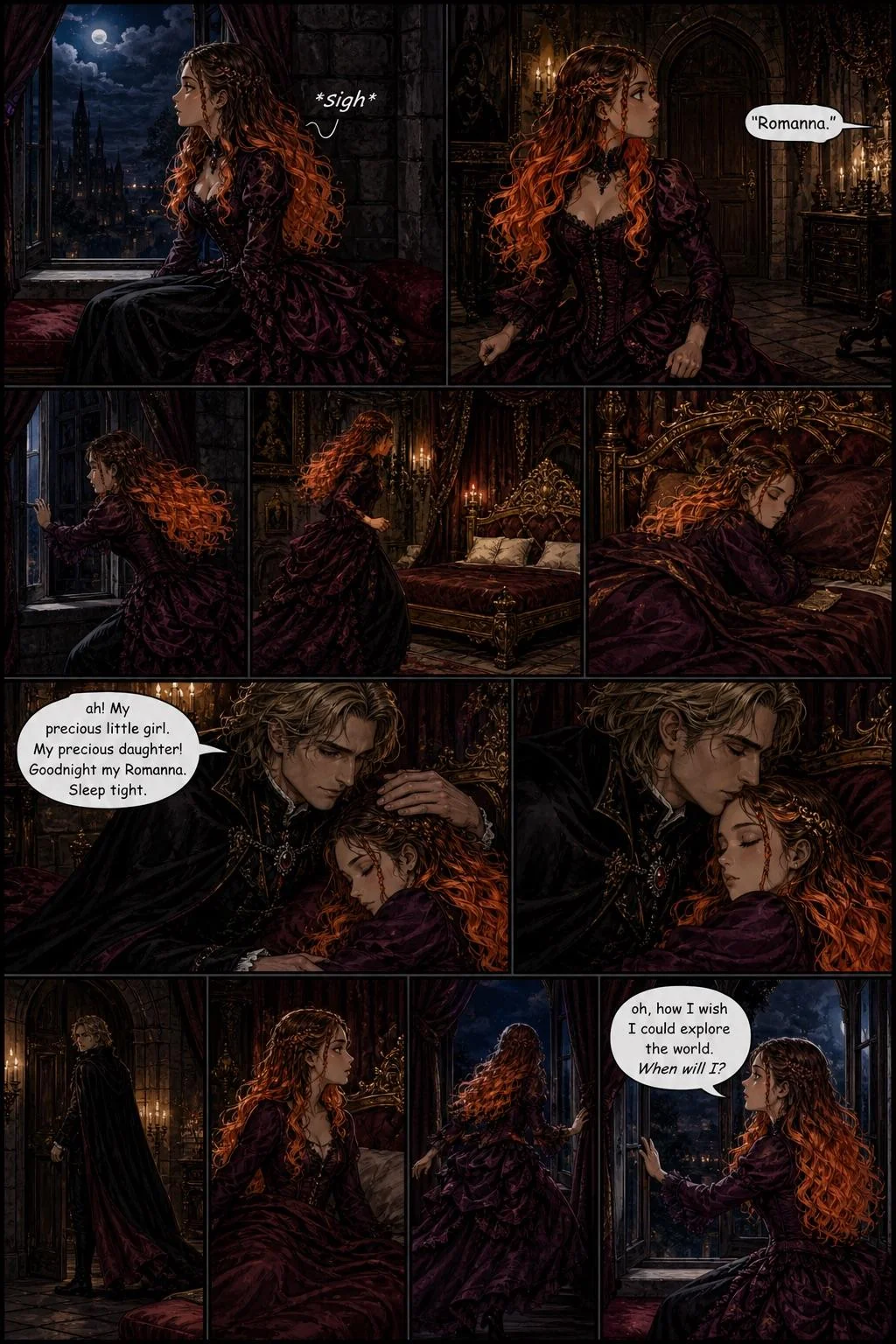 The Human Heart of A Vampire Princess Comic Book Story (Cover Art and Pages 1-16/35) picture 8 of 16