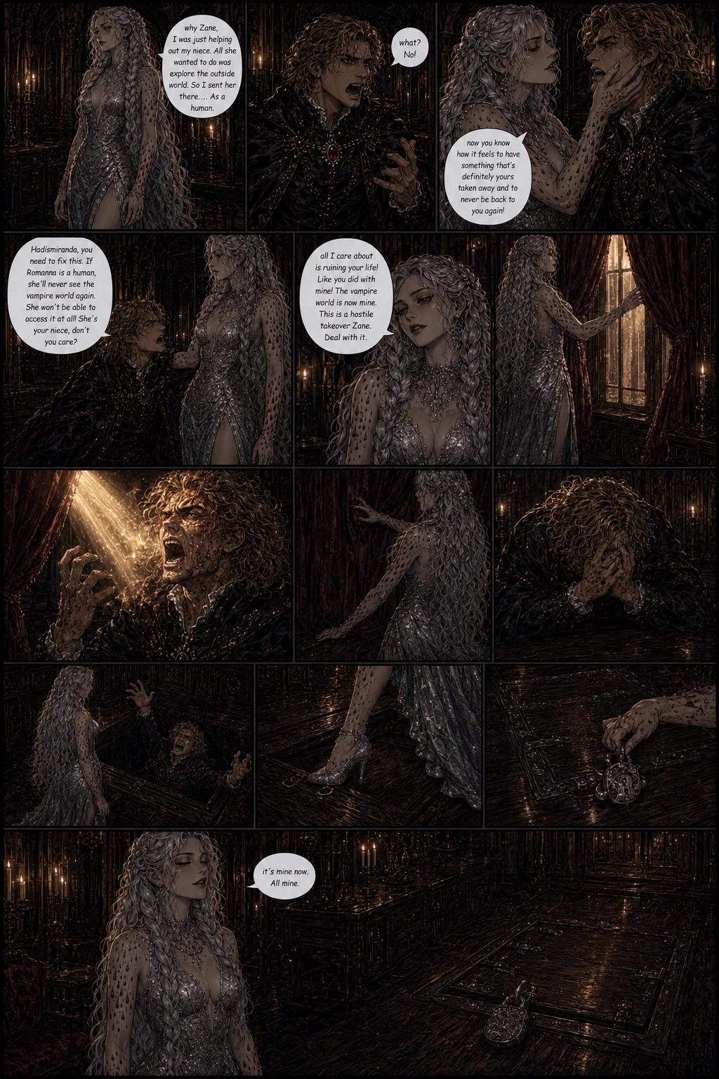 The Human Heart of A Vampire Princess Comic Book Story (Cover Art and Pages 1-16/35) picture 9 of 16