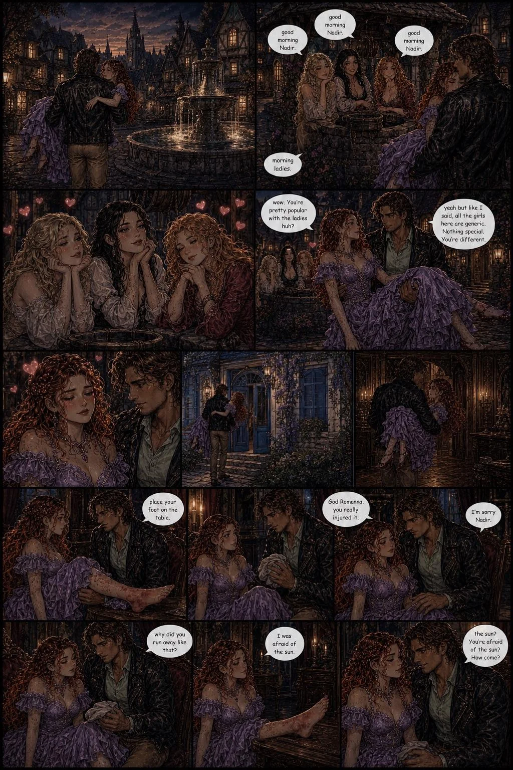 The Human Heart of A Vampire Princess Comic Book Story (Cover Art and Pages 1-16/35) picture 10 of 16