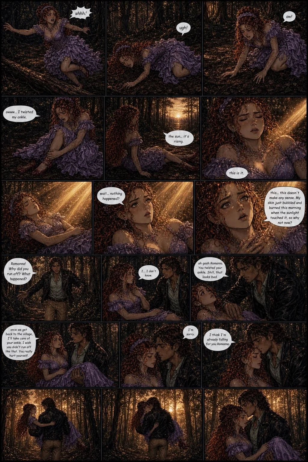 The Human Heart of A Vampire Princess Comic Book Story (Cover Art and Pages 1-16/35) picture 11 of 16