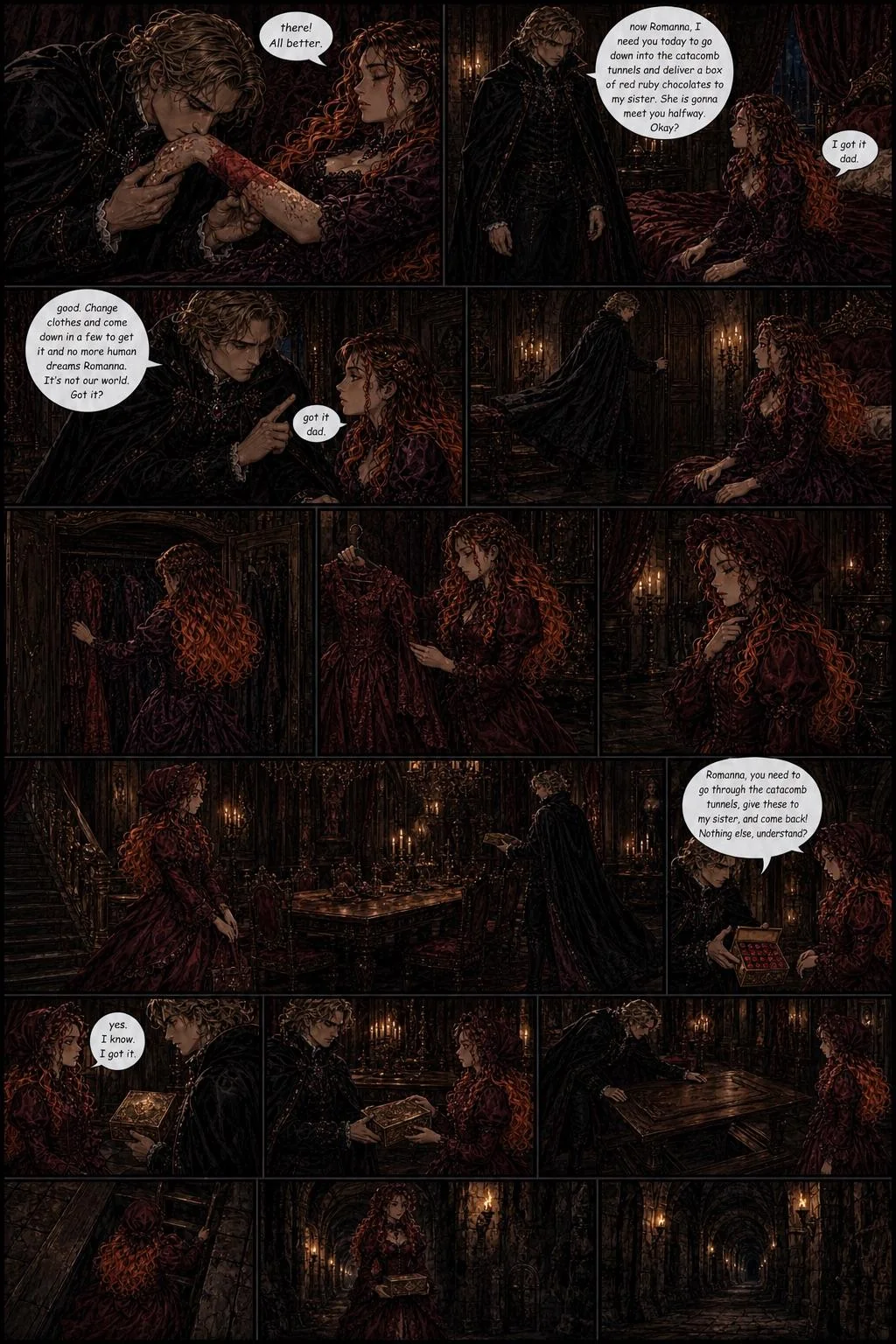 The Human Heart of A Vampire Princess Comic Book Story (Cover Art and Pages 1-16/35) picture 12 of 16
