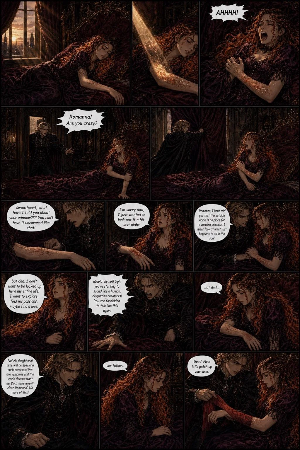 The Human Heart of A Vampire Princess Comic Book Story (Cover Art and Pages 1-16/35) picture 15 of 16