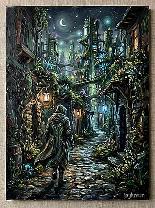 Going for a late night walk'