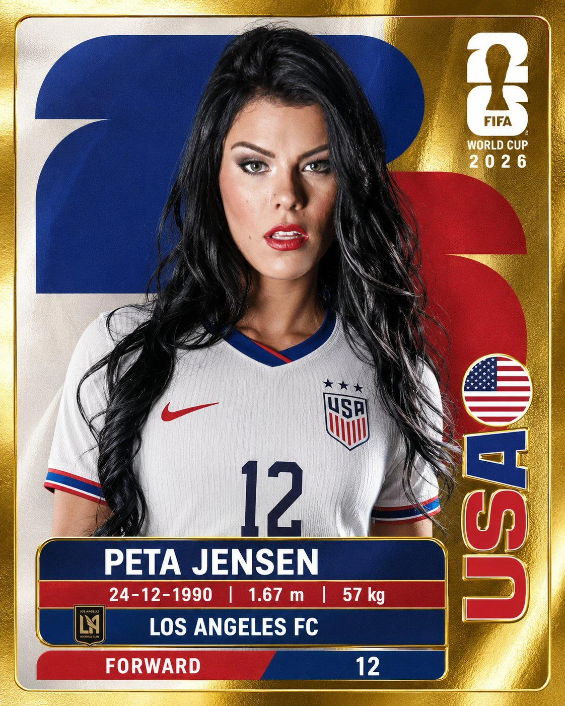 Panini-Style #FIFA26 stickers :Peta Jensen 🇺🇸 picture 1 of 1