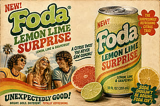 Foda Soda Brand Fake Ads'