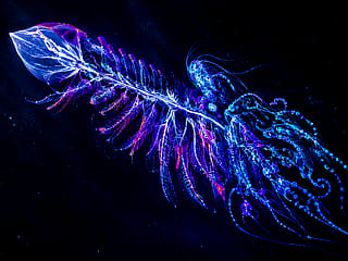 Using my painting and AI to make Ocean midnight zone creatures'