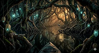 Kayak in a Bioluminescent Mangrove Forest'