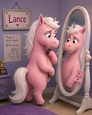 Self conscious unicorn'