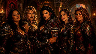 Salma Hayek,Lucy Lawless,Gina Carano,Kristin Kreuk and Shania Twain'