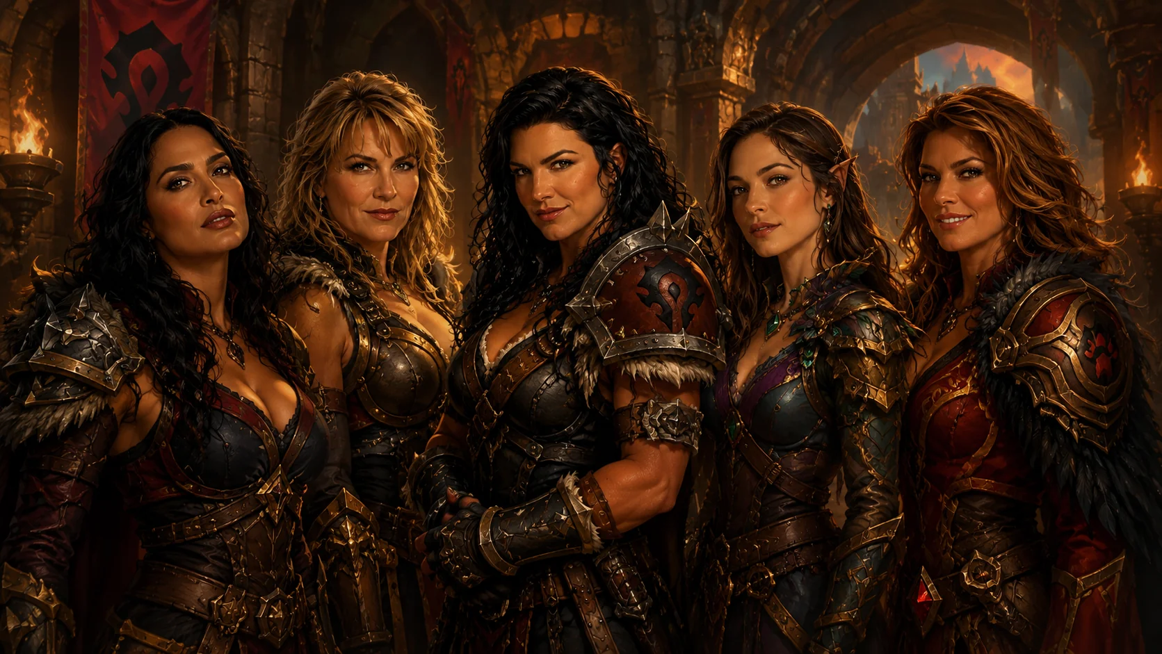 Salma Hayek,Lucy Lawless,Gina Carano,Kristin Kreuk and Shania Twain picture 1 of 1