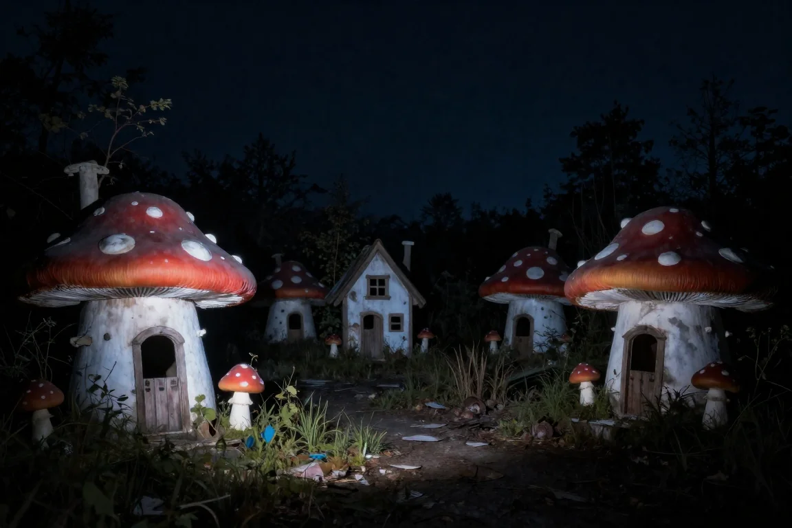 "I found the Smurfs' secret village finally, but it was abandoned." picture 1 of 10