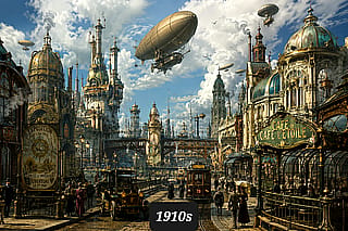 Okay, I made sci-fi images for each decade, let me know which one is your favorite.'