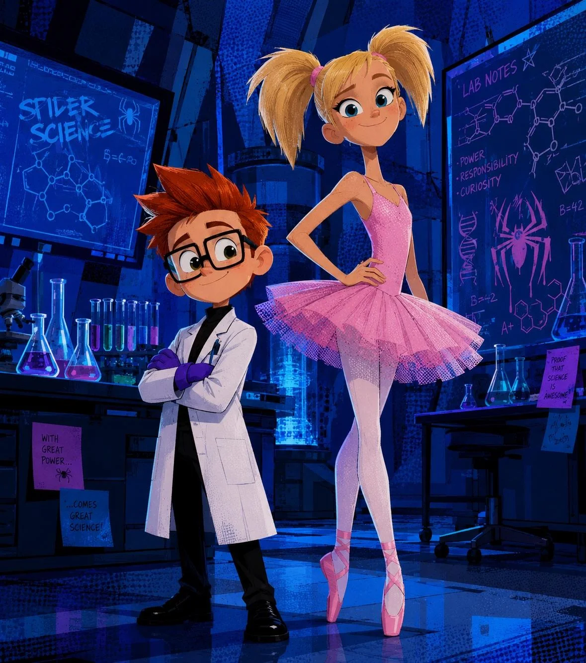 Into The Spiderverse Style Dexter’s Laboratory, The Venture Bros And Futurama. picture 1 of 3