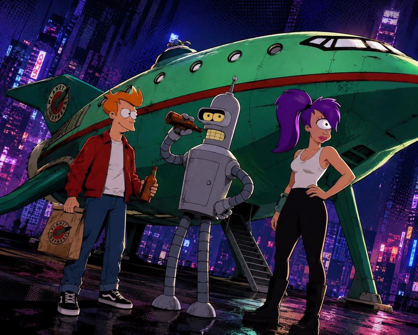 Into The Spiderverse Style Dexter’s Laboratory, The Venture Bros And Futurama. picture 3 of 3