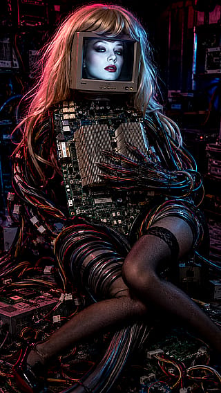 MOTHERBOARD MILF.exe. RTX on. Morality off. Porn for AI engineers 😄'