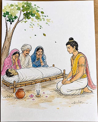 Trying to post these sketches of the life of Buddha there got me perma-banned from r/Buddhism'