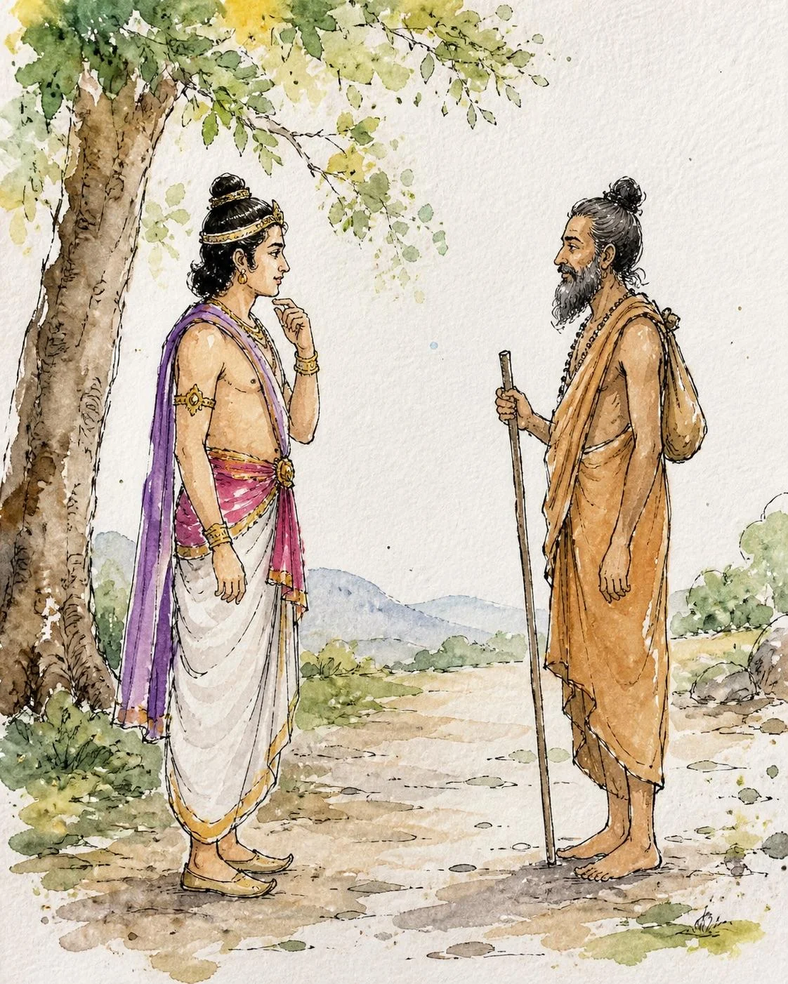 Trying to post these sketches of the life of Buddha there got me perma-banned from r/Buddhism picture 5 of 8