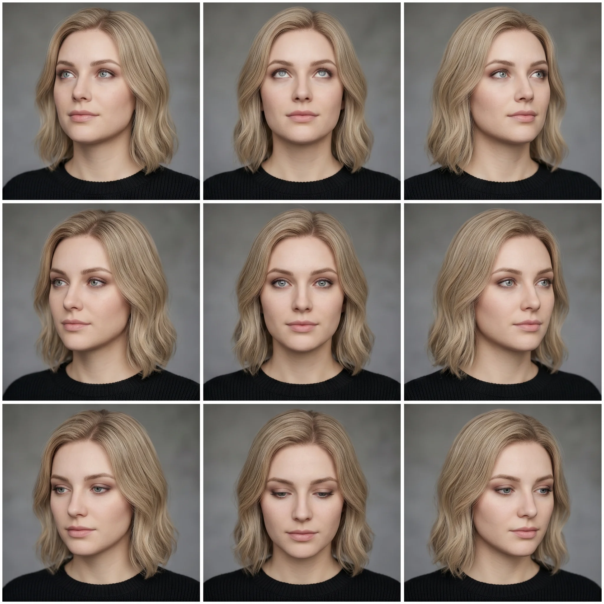 GPT Image vs Nano Banana Pro on the same 9 gaze direction test — honest comparison picture 2 of 2