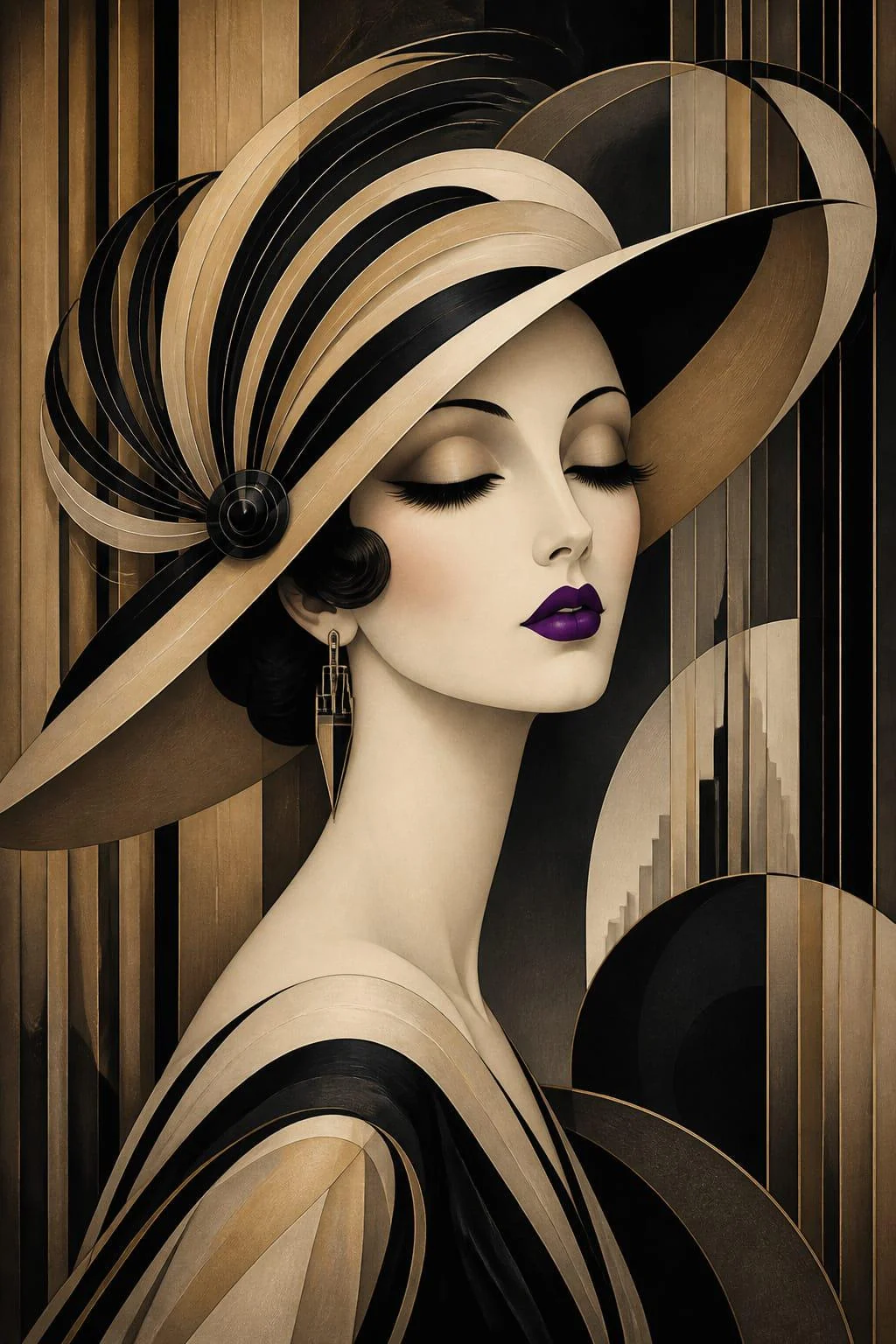 Art -Deco Portrait. picture 1 of 1