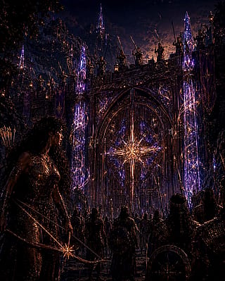 The Celestial Archer of the Crystal Village 🌌'