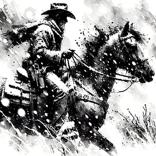 A Cowboy in a Blizzard'