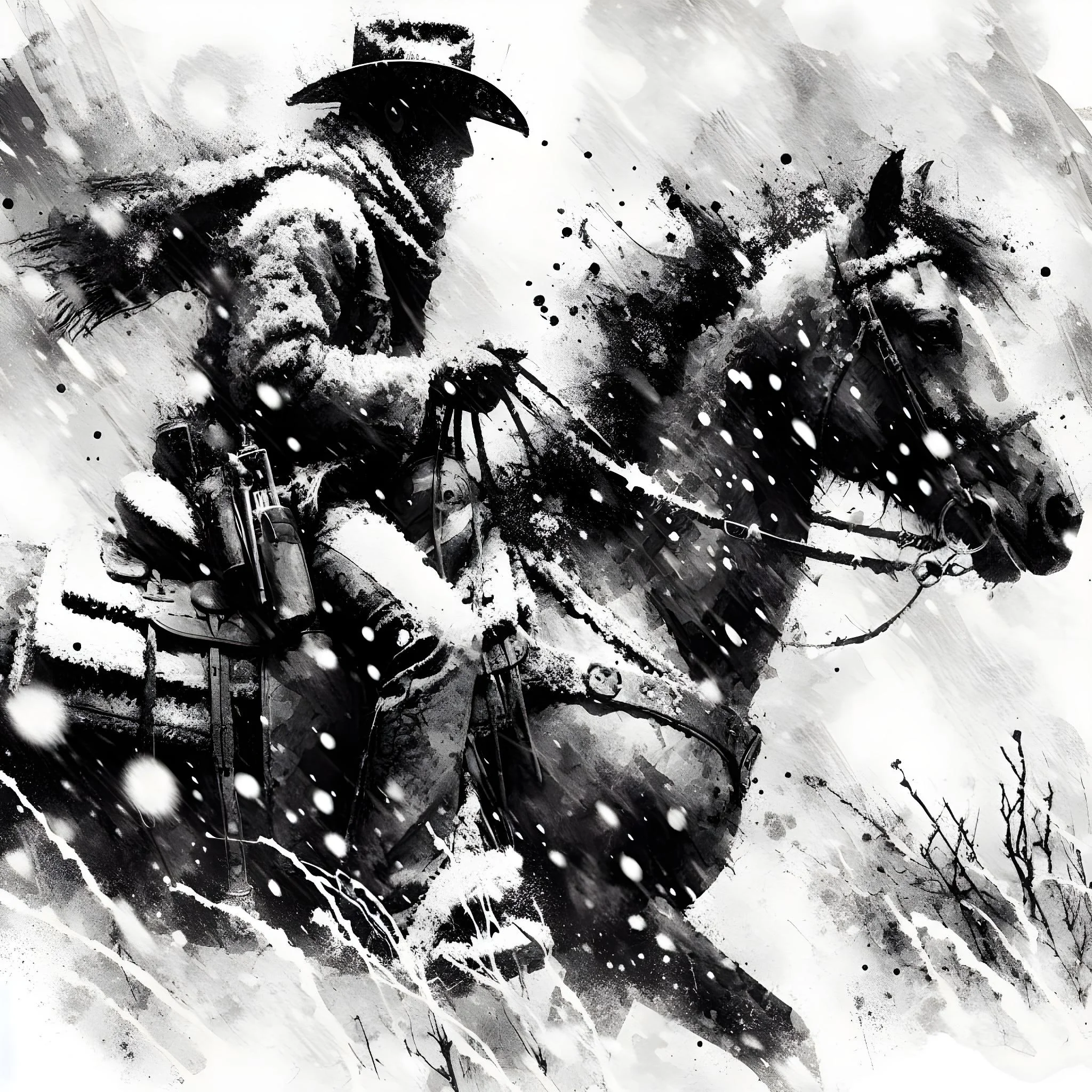 A Cowboy in a Blizzard picture 1 of 1