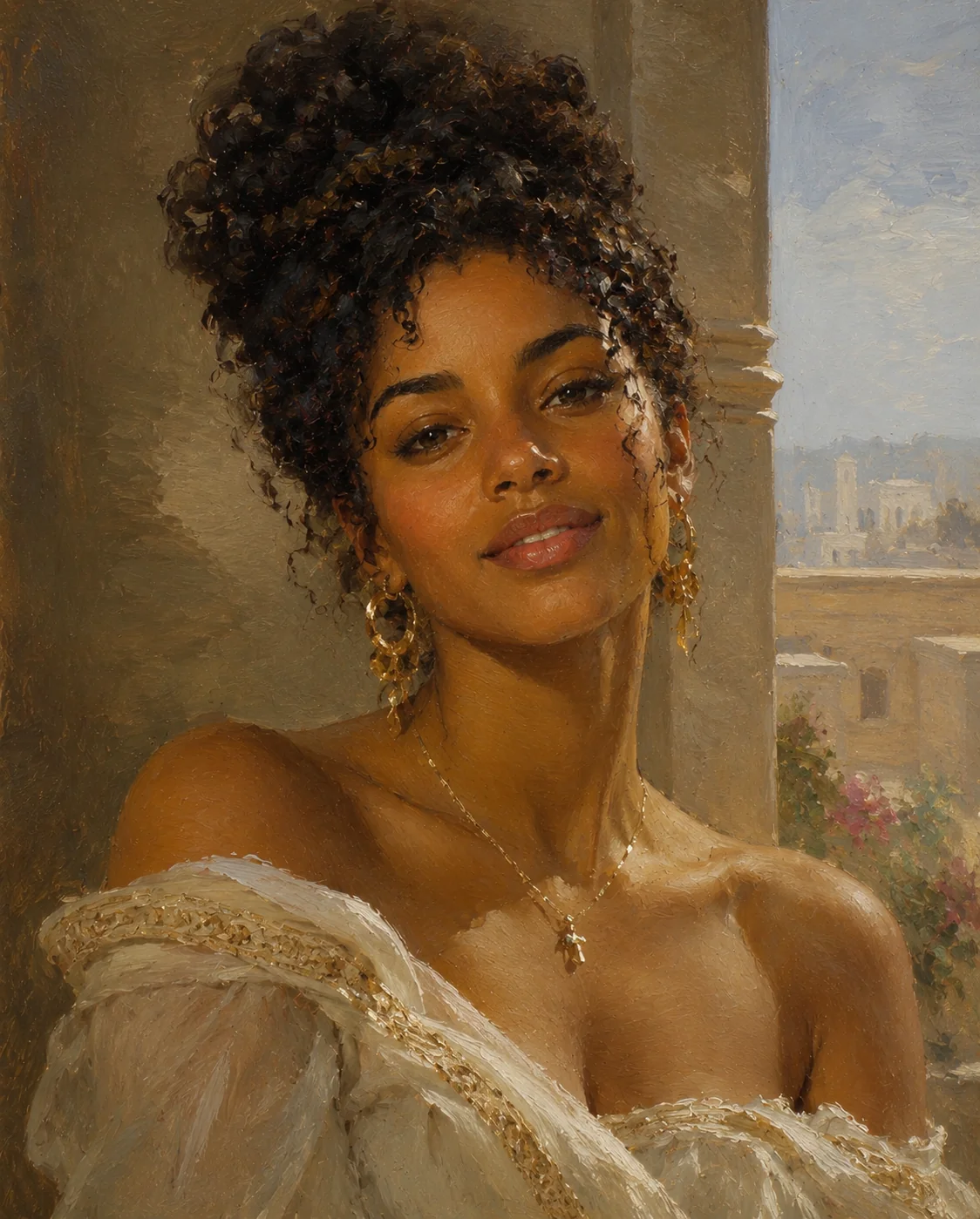 Young woman, painting picture 1 of 1