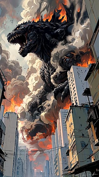 Roar of the Collapsing City / Phone Wallpaper Archives'