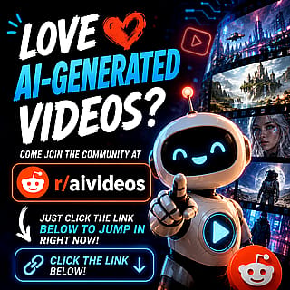 Love AI-generated videos? Join us at r/aivideos'