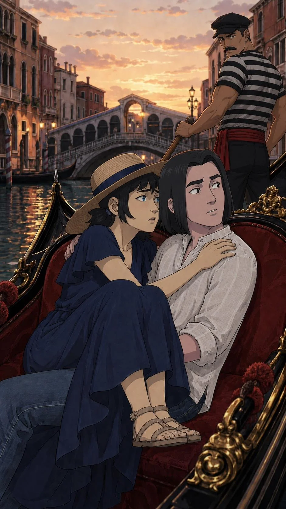 A romantic date in Venice but something’s not right. picture 1 of 6