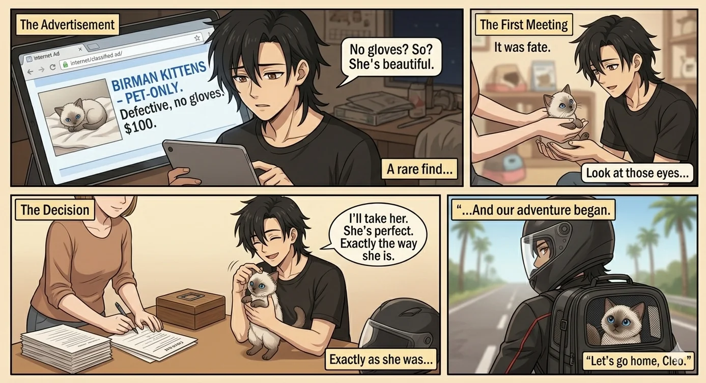 When Ryuki first got Cleo as a kitten picture 1 of 1
