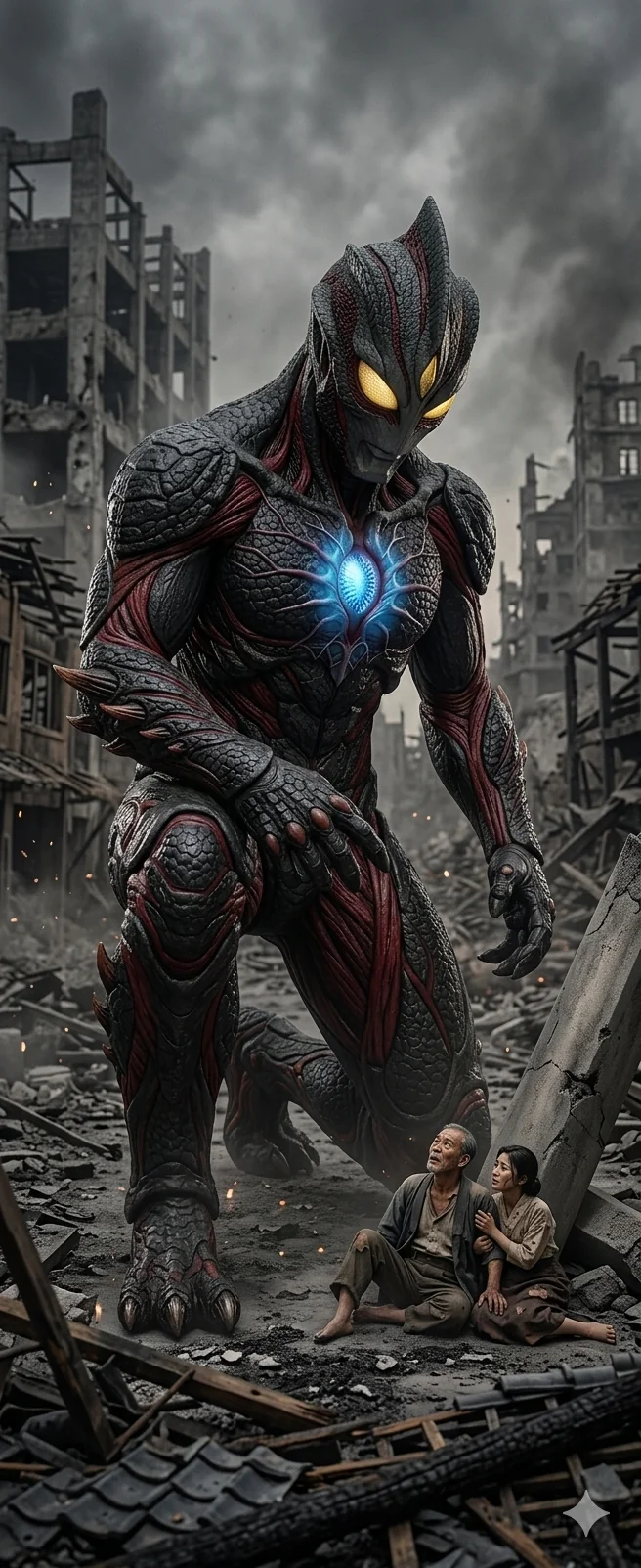 (Godzilla+1.0) GODZILLA PLUS ONE : Ultraman vs Godzilla - What if humans infected by G-cells could transform them into giant humanoid monsters? G細胞に感染した人間が、巨大な人型モンスターに変身できるとしたらどうなるだろうか？ picture 3 of 5