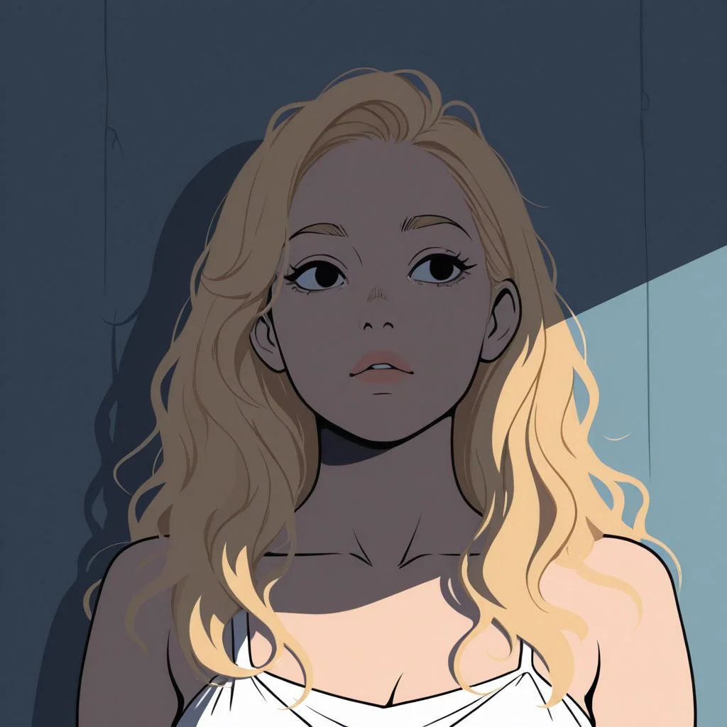 Cartoon girl - white dress picture 1 of 1