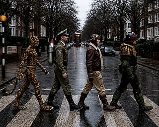 Abbey Road Series No.9 - Brittish Superheroes - Leopard From Lime Street, Dan Dare, Biggles, Judge Dredd'