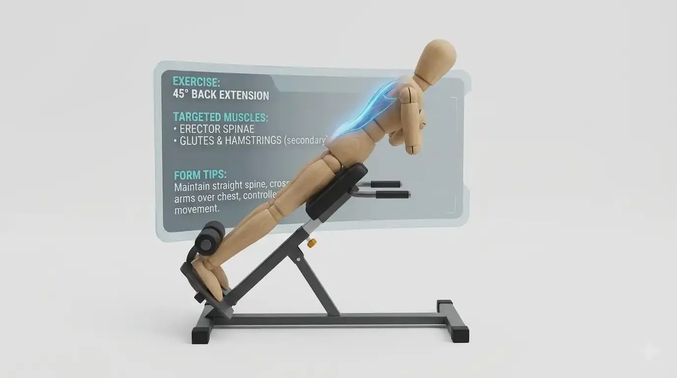 Hyperextension bench with art mannequin picture 1 of 1