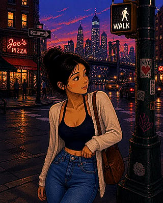 Pixel art at the city'