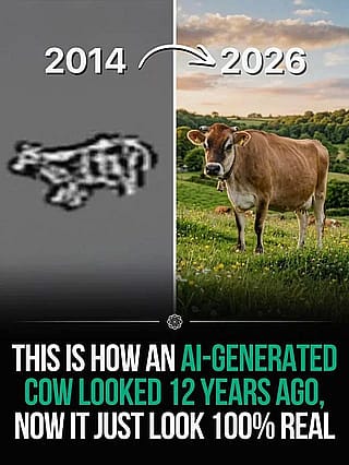 AI Cows 12 years ago vs AI Cows today'