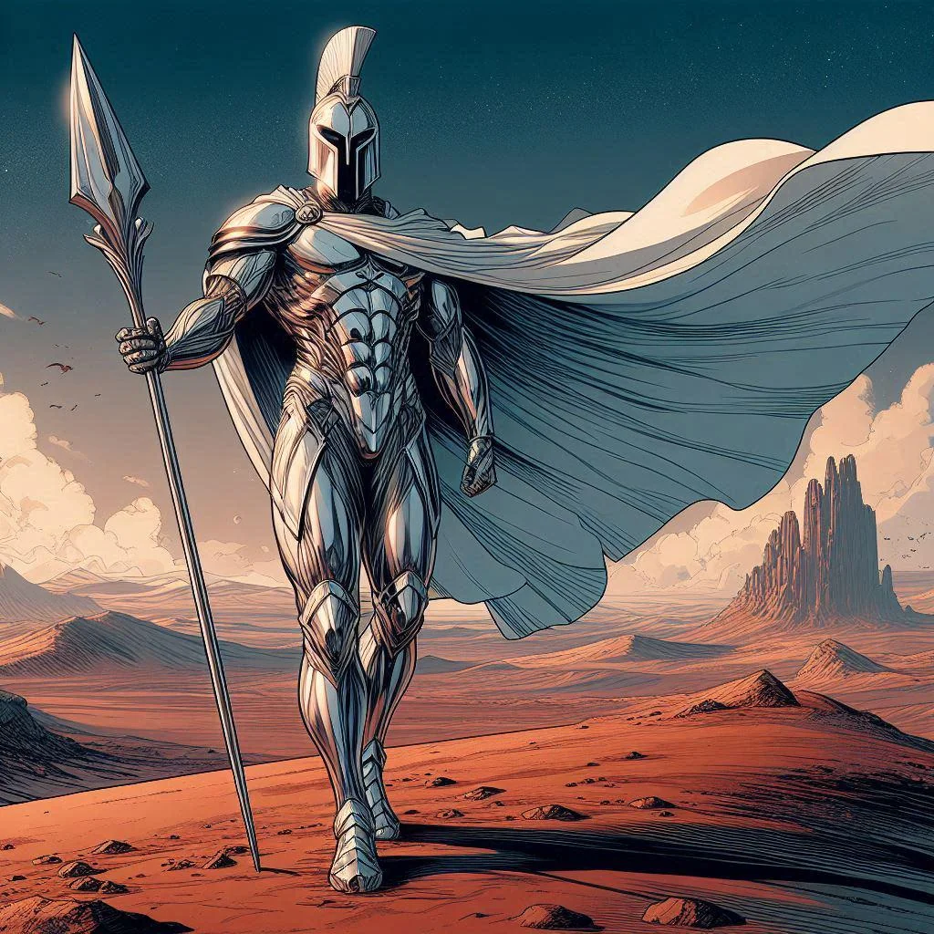 Space Spartan on Mars - Comic Style picture 1 of 1