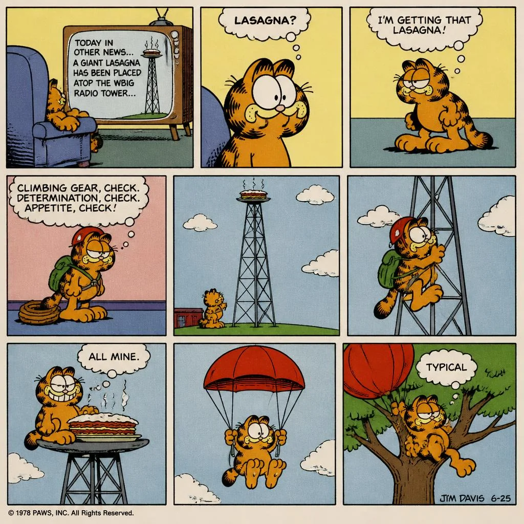 More Garfield comic strips I made with AI! picture 3 of 6