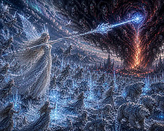 Fantasy Series No.3 - Fairy Ice Queen, Battling the Dark Corruption'