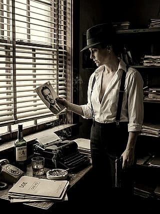 detective in noir style'