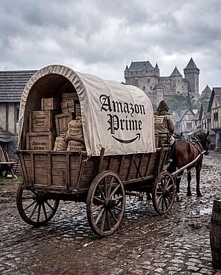 "Thy order hath been dispatched. Estimated arrival: next harvest season."'