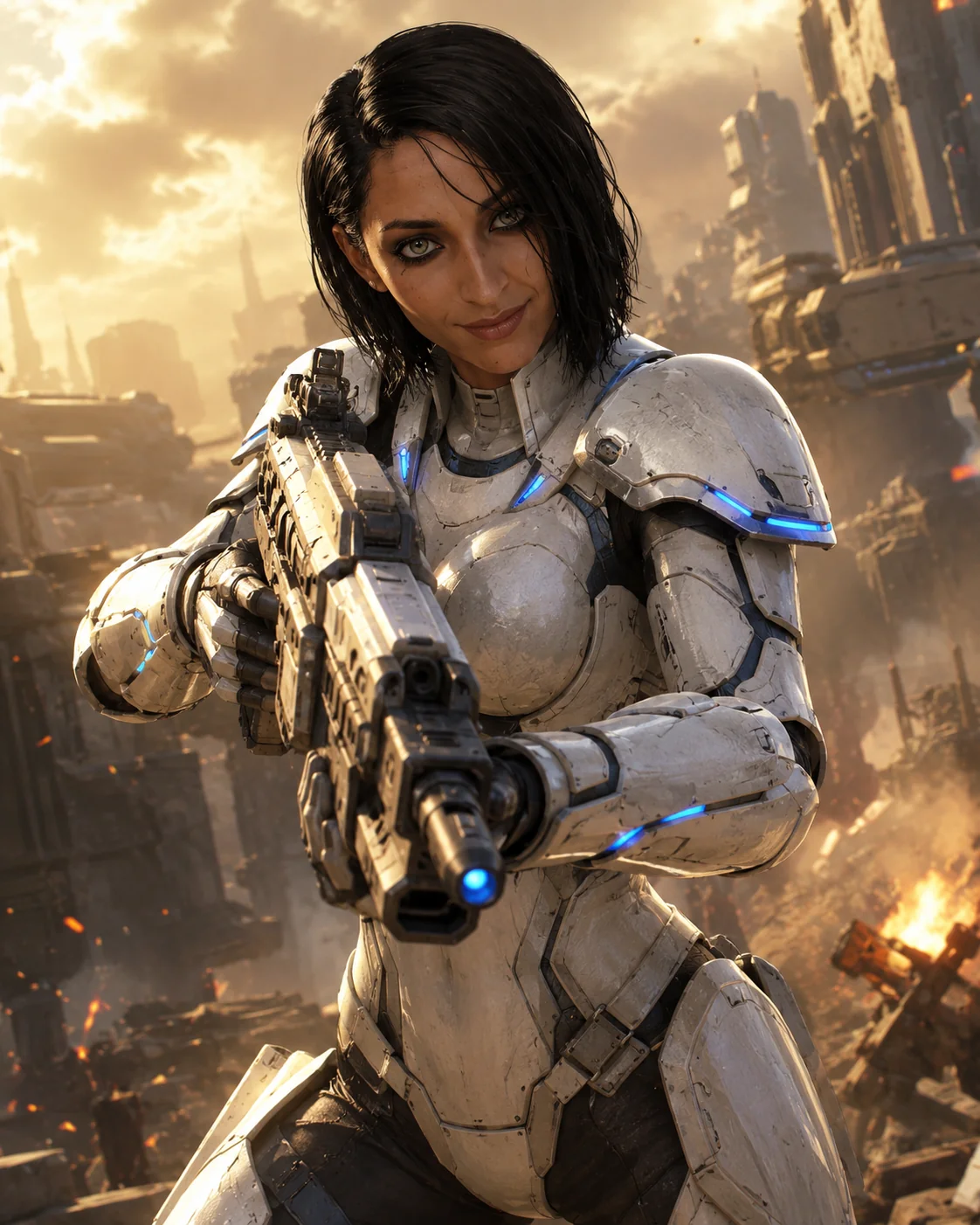Star Wars / StarCraft crossover: The Second Sister Trilla Suduri (from Star Wars) dressed up as Sarah Kerrigan (from StarCraft) picture 1 of 3