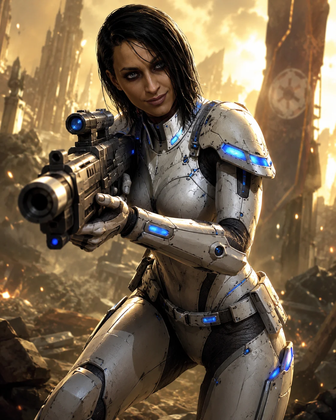 Star Wars / StarCraft crossover: The Second Sister Trilla Suduri (from Star Wars) dressed up as Sarah Kerrigan (from StarCraft) picture 2 of 3